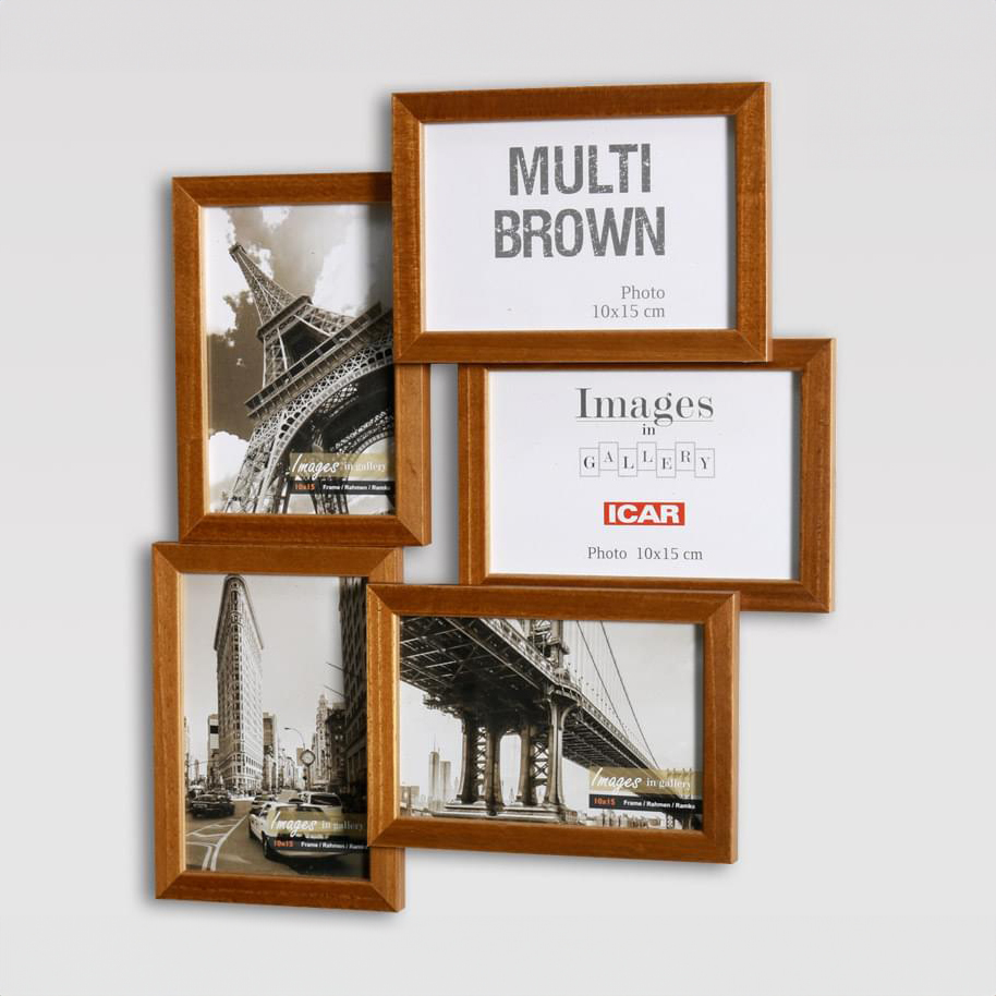 Holzrahmen Galerie MULTI BROWN 52 4N dunkelbraun